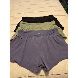 Cadmus Running Shorts Women 3 Pack‎ Black Sage Green SZ 2XL